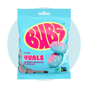 BUBS Sura Tabletter 100 g – Hallon och Blåbär