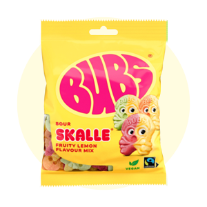 Sura skallar 100 g – Gelatinfria och Fairtrade-sockrade godisar