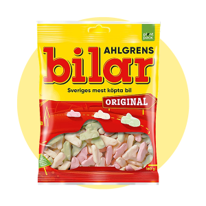 Ahlgrens Bilar Original 160 g – Mjuk godisbil i färger